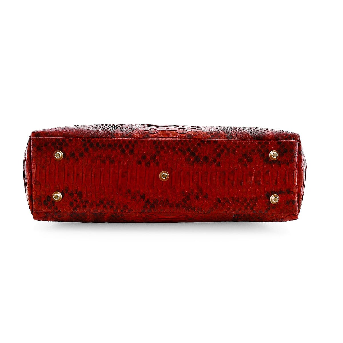 The Grand Pelle Red 100% Genuine Python Leather Handbag image number 6
