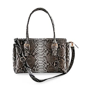 The Grand Pelle Natural 100% Genuine Python Leather Handbag