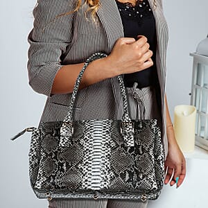 The Grand Pelle Natural 100% Genuine Python Leather Handbag