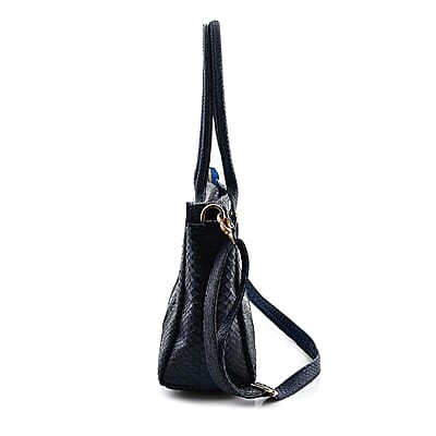The Grand Pelle Navy Blue 100% Genuine Python Leather Handbag