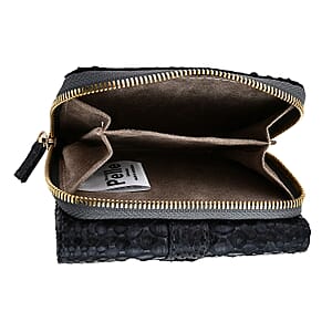 The Grand Pelle Black 100% Genuine Python Leather Womens Wallet