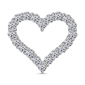 Lab Grown Diamond 0.53 ctw Pendant in Platinum Over Sterling Silver