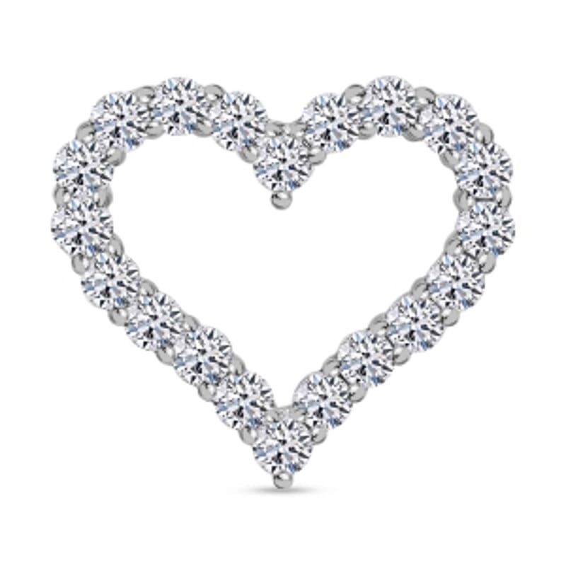 Lab Grown Diamond 0.53 ctw Pendant in Platinum Over Sterling Silver