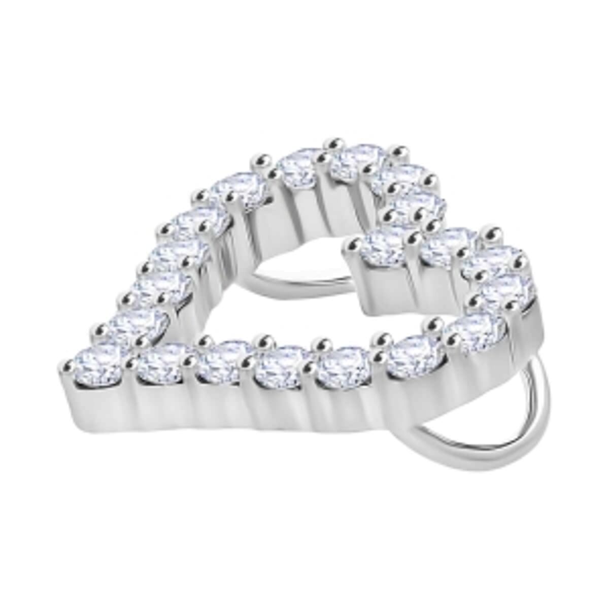 Lab Grown Diamond 0.53 ctw Pendant in Platinum Over Sterling Silver image number 3