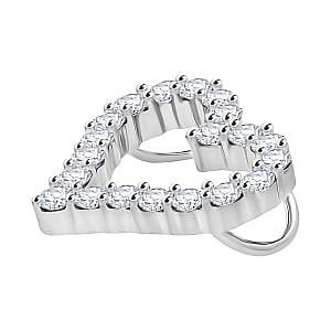 Lab Grown Diamond 0.53 ctw Pendant in Platinum Over Sterling Silver