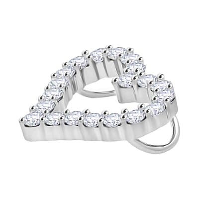 Lab Grown Diamond 0.53 ctw Pendant in Platinum Over Sterling Silver