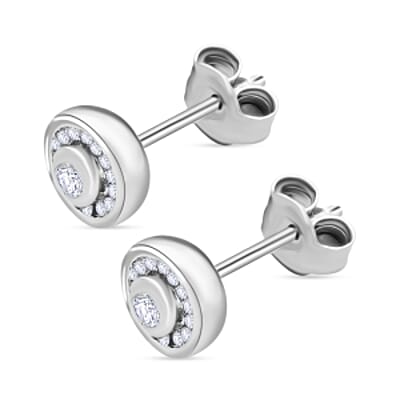 Lab Grown Diamond (SI GH) 0.25 ctw Earring in Platinum Over Sterling Silver