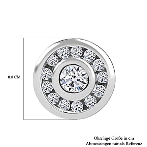 Lab Grown Diamond (SI GH) 0.25 ctw Earring in Platinum Over Sterling Silver