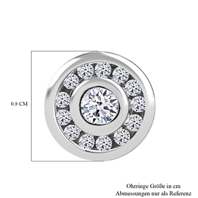 Lab Grown Diamond (SI GH) 0.25 ctw Earring in Platinum Over Sterling Silver