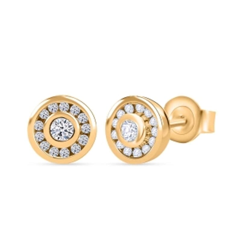 Lab Grown Diamond (SI GH) 0.25 ctw Earring in Vermeil YG Over Sterling Silver
