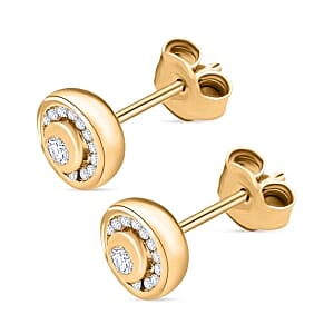Lab Grown Diamond (SI GH) 0.25 ctw Earring in Vermeil YG Over Sterling Silver