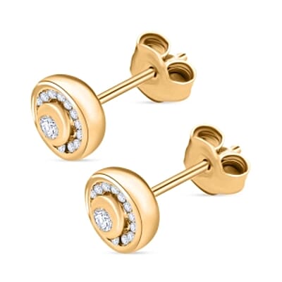 Lab Grown Diamond (SI GH) 0.25 ctw Earring in Vermeil YG Over Sterling Silver