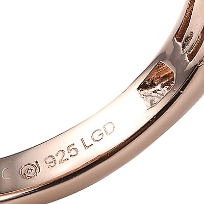 Lab Grown Pink Diamond IR and Lab Grown Diamond SI 1.30 ctw Ring in 18K Vermeil Rose Gold Over Sterling Silver (Size 7.0)