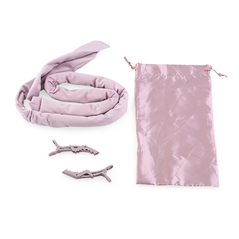 CurlyQ Long Dusty Mauve Curling Wrap & Clips