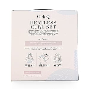 CurlyQ Long Dusty Mauve Curling Wrap & Clips