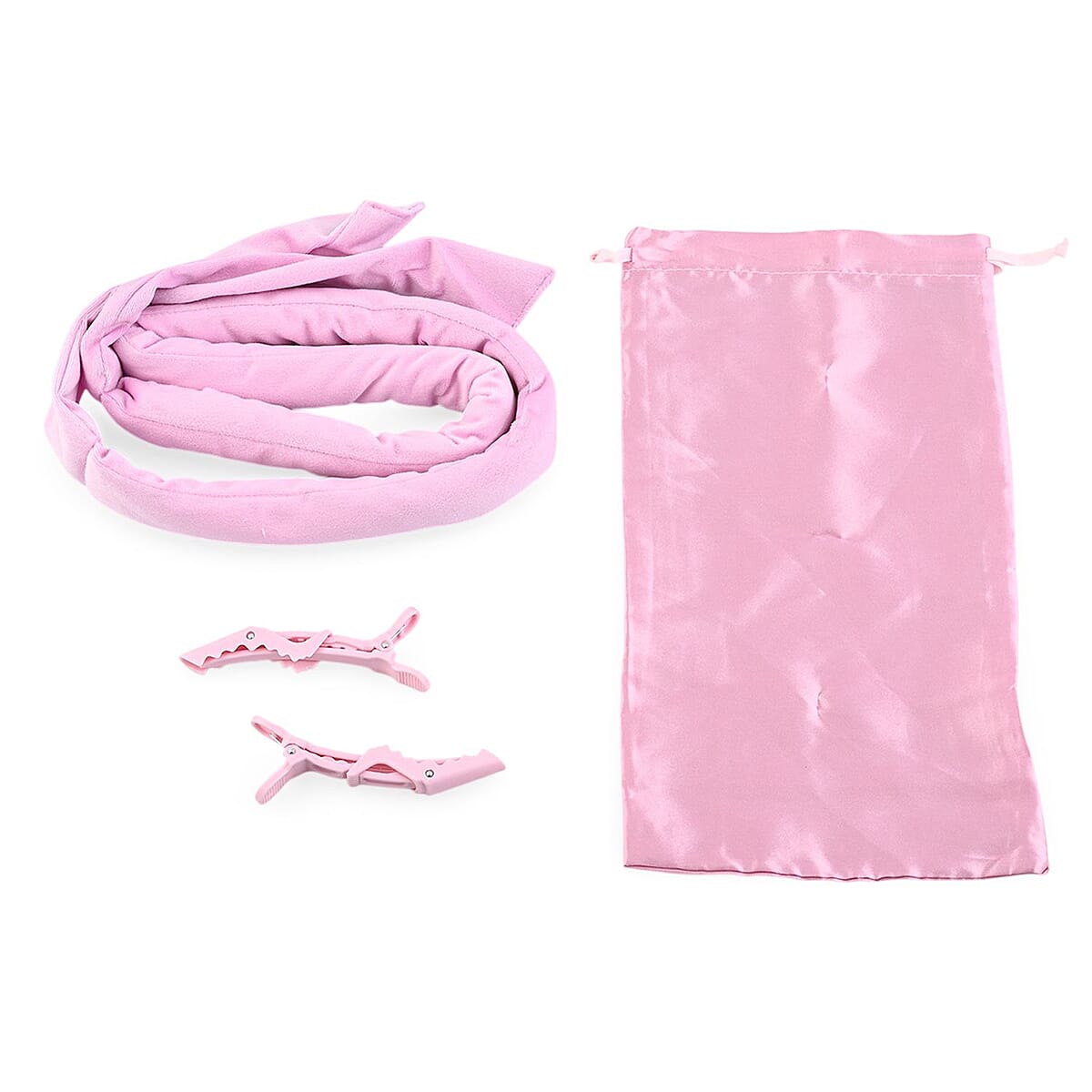 CurlyQ Long Dusty Rose Curling Wrap & Clips image number 1
