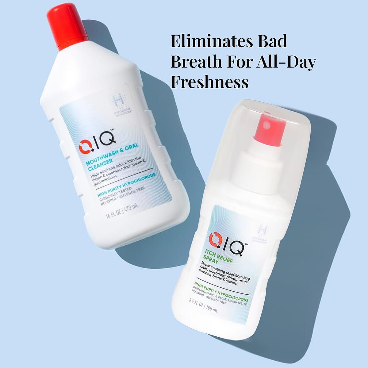 QIQ Mouthwash & Oral Cleanser (16oz) with Itch Relief Spray (3.4oz) image number 2