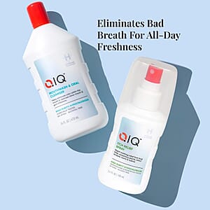 QIQ Mouthwash & Oral Cleanser (16oz) with Itch Relief Spray (3.4oz)