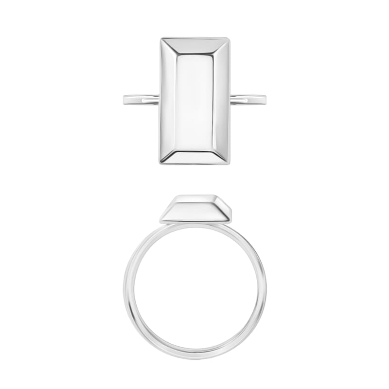 D'Joy Bar Ring in 10K White Gold (Size 10.0) 2.5 Grams