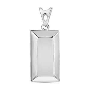 10K White Gold Bar Pendant without Chain (1.10 Grams)
