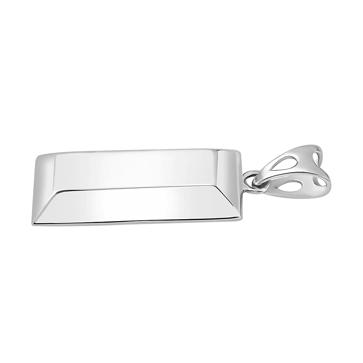 Bar Pendant without Chain in Rhodium Over Sterling Silver image number 2