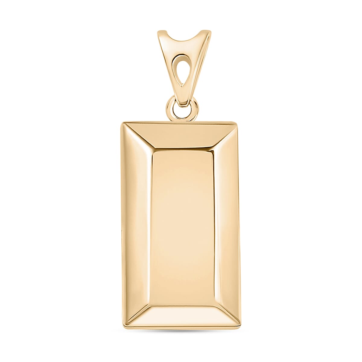 D'Joy Bar Pendant without Chain in 18K Vermeil Yellow Gold Over Sterling Silver 1.10 Grams