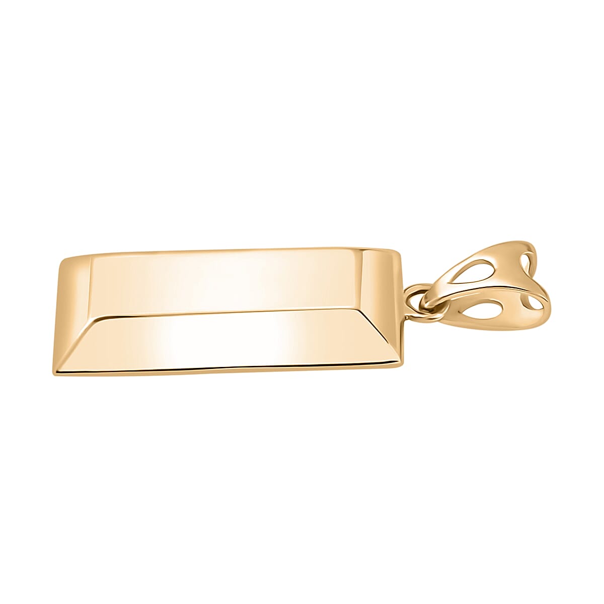 D'Joy Bar Pendant without Chain in 18K Vermeil Yellow Gold Over Sterling Silver 1.10 Grams