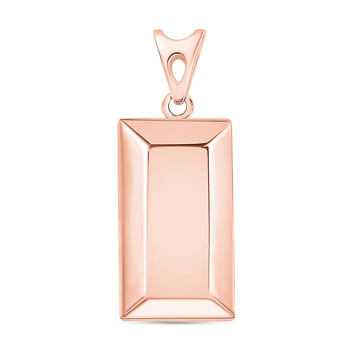 Bar Pendant without Chain in 18K Vermeil Rose Gold Over Sterling Silver (Del. in 10-12 Days)