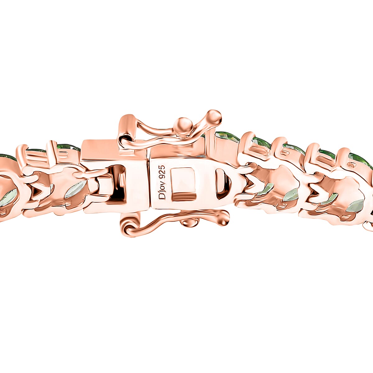 D'Joy Tsavorite Garnet 10.20 ctw Bracelet in 18K Vermeil Rose Gold Over Sterling Silver (7.25 In) image number 2