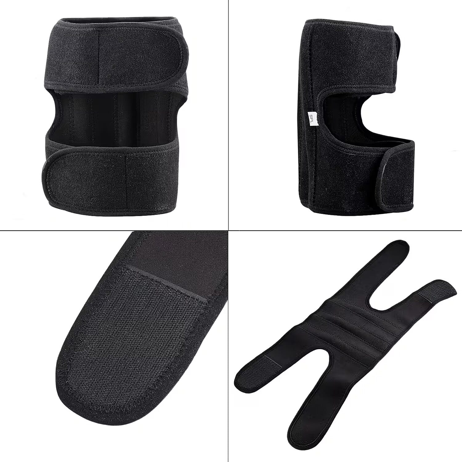 Black Special Size Knee Cap Hinge with Shungite Powder Outward