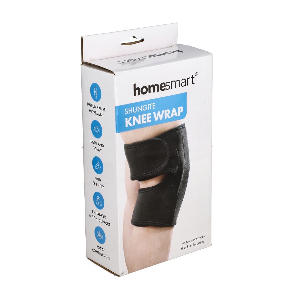 Black Special Size Knee Cap Hinge with Shungite Powder Outward image number 2