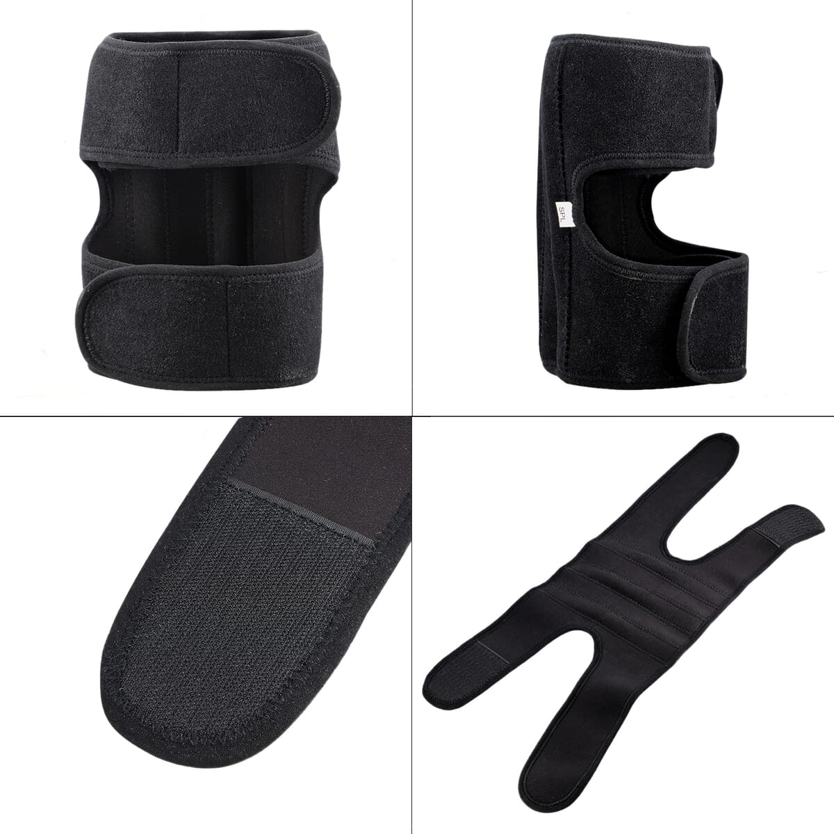 Black Special Size Knee Cap Hinge with Shungite Powder Outward image number 9