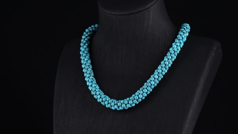 13th Jun TLV Blue Howlite Necklace (18-20 Inches) 190.00 ctw