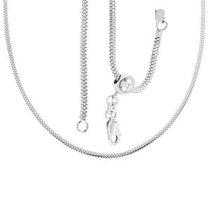 Sterling Silver Diamond Cut Coryana Necklace 18-24 Inches 10.20 Grams