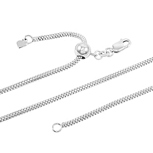 Sterling Silver Diamond Cut Coryana Necklace 18-24 Inches 10.20 Grams