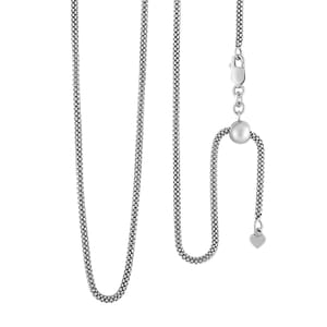 Rhodium Over Sterling Silver Diamond Cut Coryana Necklace 18-24 Inches 10.2 Grams