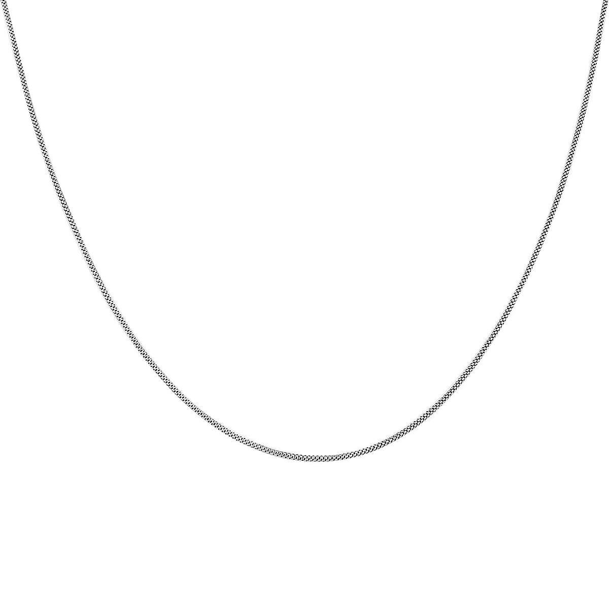 Rhodium Over Sterling Silver Diamond Cut Coryana Necklace 18-24 Inches 10.2 Grams image number 1