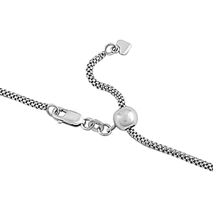 Rhodium Over Sterling Silver Diamond Cut Coryana Necklace 18-24 Inches 10.2 Grams