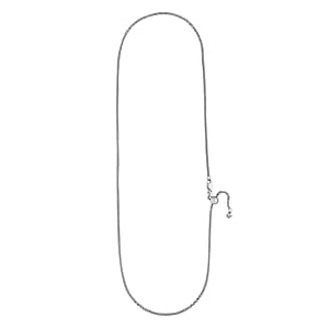 Rhodium Over Sterling Silver Diamond Cut Coryana Necklace 18-24 Inches 10.2 Grams