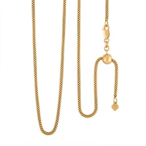 14K Yellow Gold Over Sterling Silver Diamond Cut Coryana Necklace 18-24 Inches 10.2 Grams