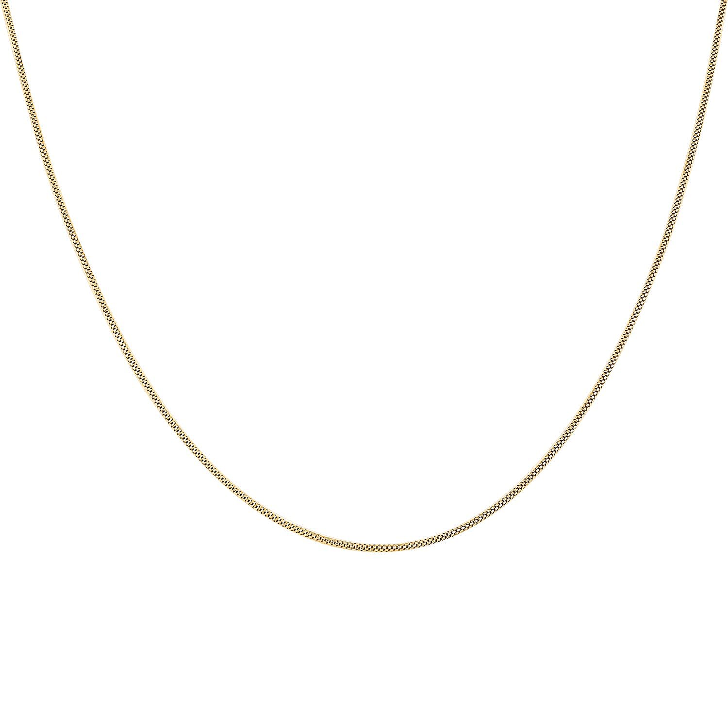 14K Yellow Gold Over Sterling Silver Diamond Cut Coryana Necklace 18-24 Inches 10.2 Grams