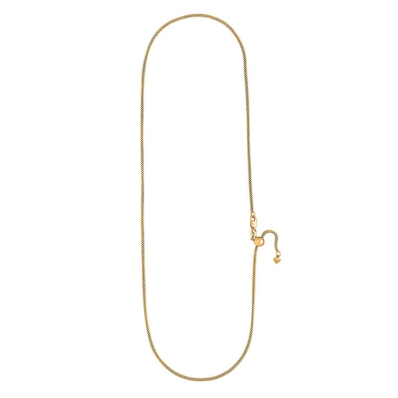 14K Yellow Gold Over Sterling Silver Diamond Cut Coryana Necklace 18-24 Inches 10.2 Grams