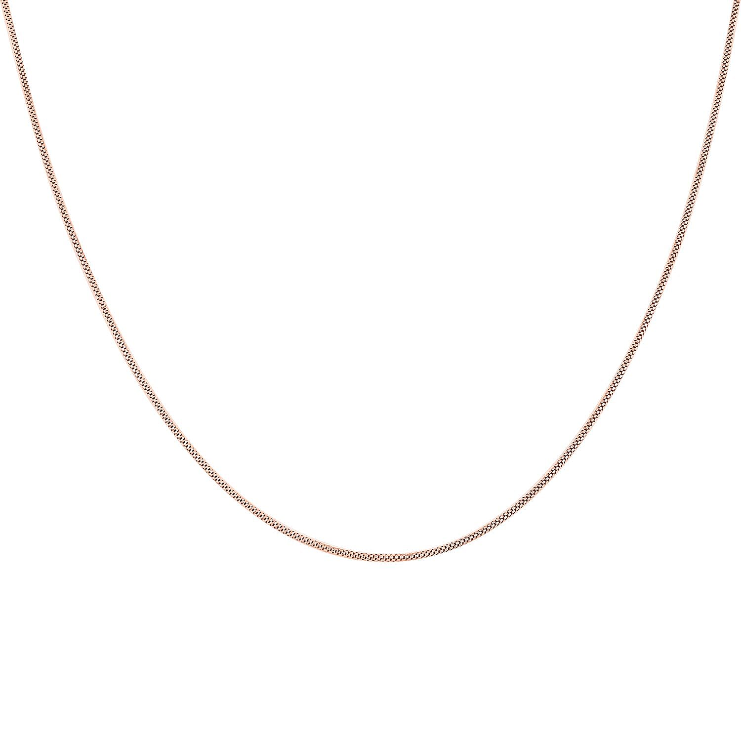 14K Rose Gold Over Sterling Silver Diamond Cut Coryana Necklace 18-24 Inches 10.2 Grams