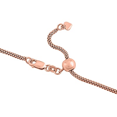 14K Rose Gold Over Sterling Silver Diamond Cut Coryana Necklace 18-24 Inches 10.2 Grams