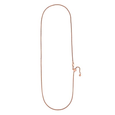 14K Rose Gold Over Sterling Silver Diamond Cut Coryana Necklace 18-24 Inches 10.2 Grams