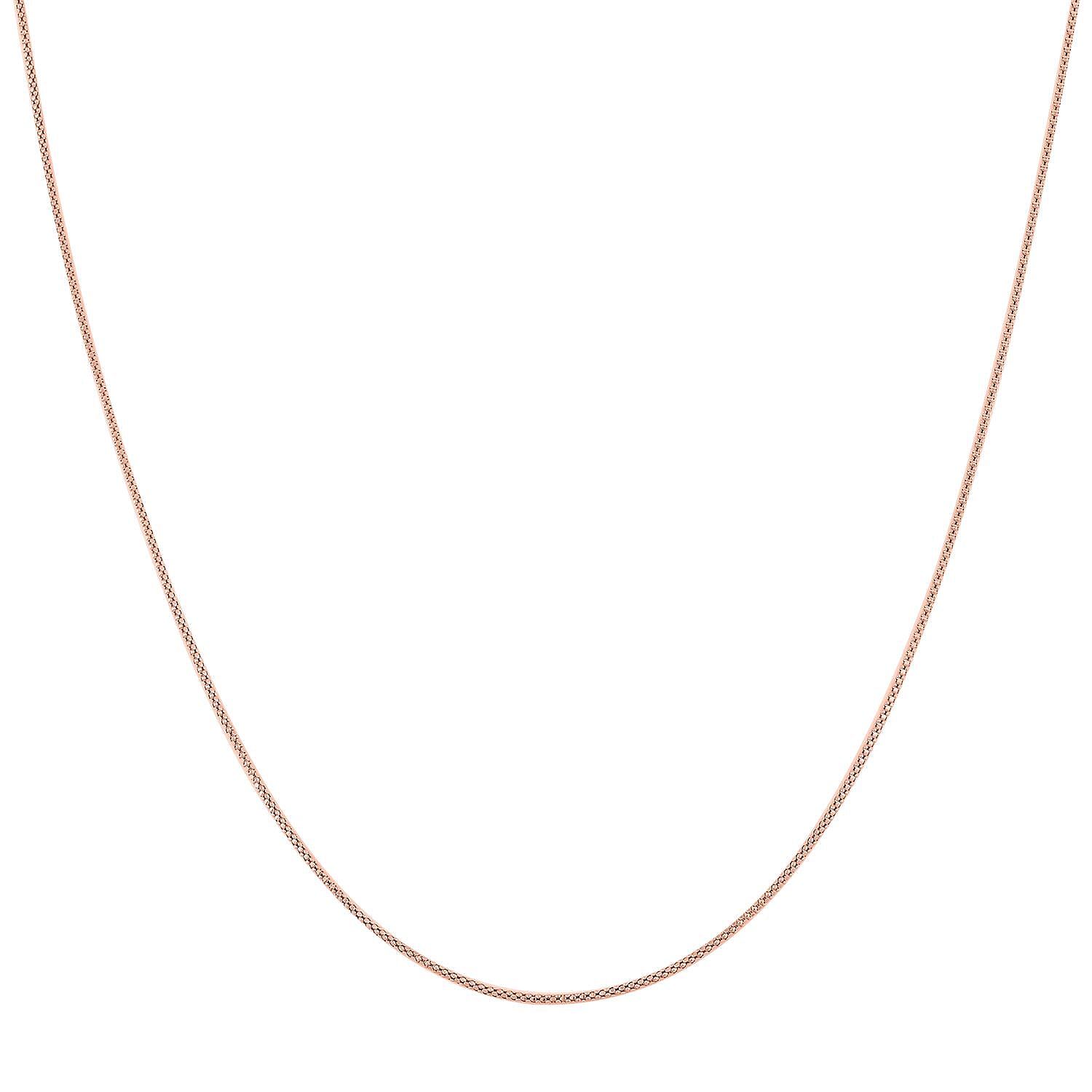 14K Rose Gold Over Sterling Silver Necklace 18-24 Inches 4.20 Grams