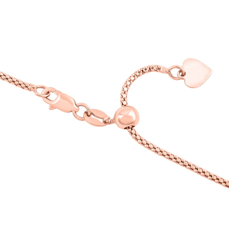 14K Rose Gold Over Sterling Silver Necklace 18-24 Inches 4.20 Grams