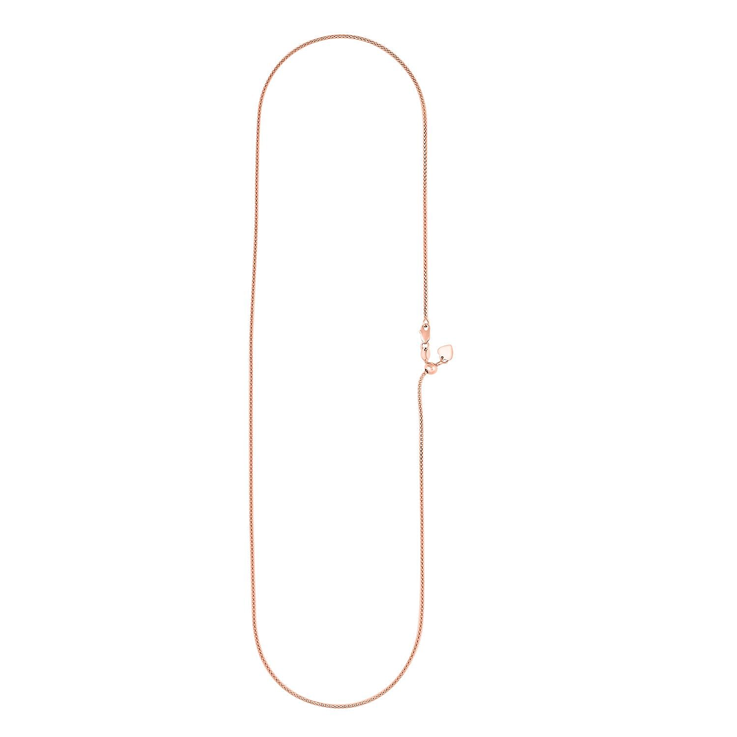 14K Rose Gold Over Sterling Silver Necklace 18-24 Inches 4.20 Grams
