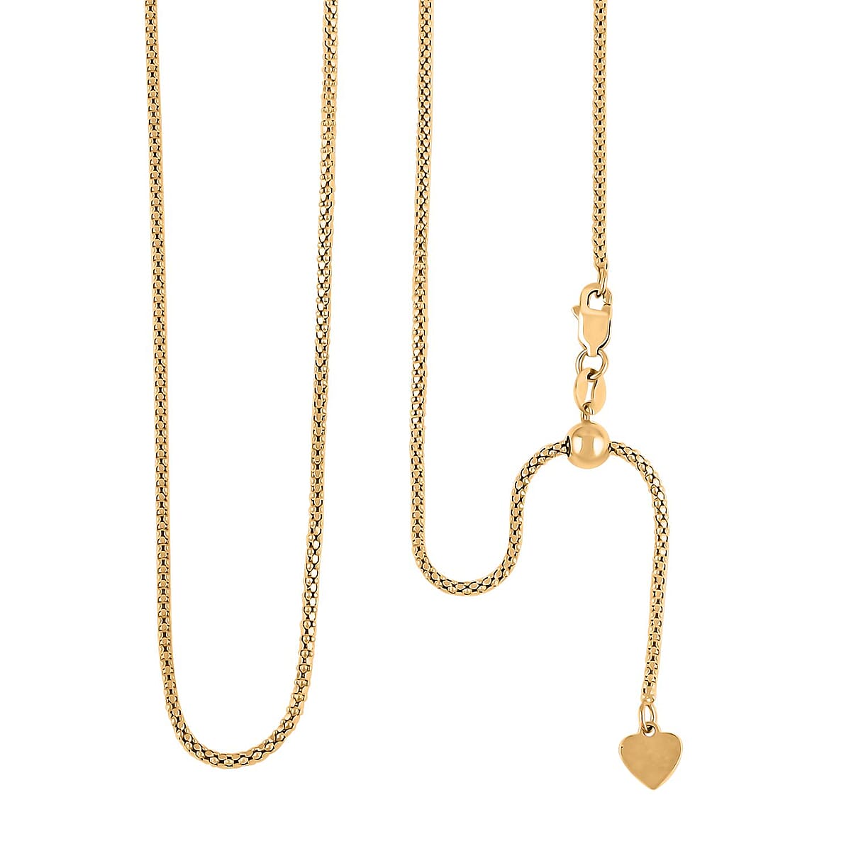 14K Yellow Gold Over Sterling Silver Necklace 18-24 Inches 4.20 Grams image number 0