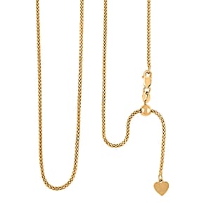 14K Yellow Gold Over Sterling Silver Necklace 18-24 Inches 4.20 Grams